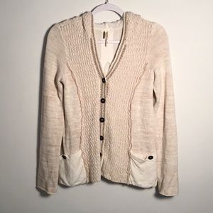 Free People | thick hooded cardigan XS